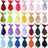 A collection of 28 adjustable pet bow ties in various colors and patterns for dogs and cats
