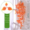 An artificial orange ivy wall hanging vine with 5 forks and 168 leaves, measuring 105cm long.