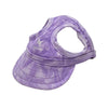 Gorra de béisbol púrpura tie-dye ajustable con parte trasera de malla y un lazo para el estilo cola arriba