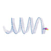 A foldable cat hunting tunnel for indoor play made of mesh fabric with blue accents.