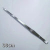 A long, slender stainless steel tool used for handling aquarium plants.