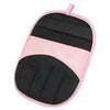Pink and black electrostatic pet hair removal gloves with a padded design