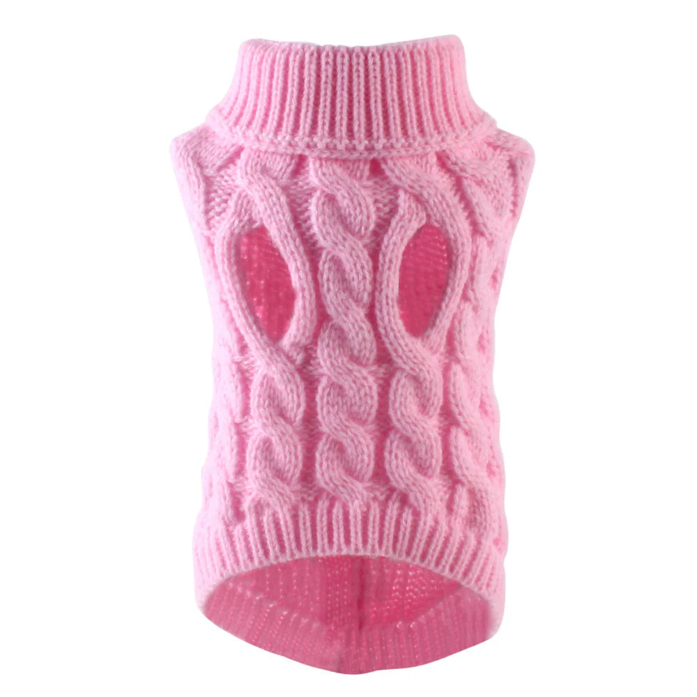 Pull gris à tricot pour chiot de petite race rose