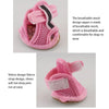 Pink breathable mesh dog and cat walking shoes with Velcro strap design