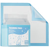 A box of disposable pet training pads with branding and features like quick drying and leak proof