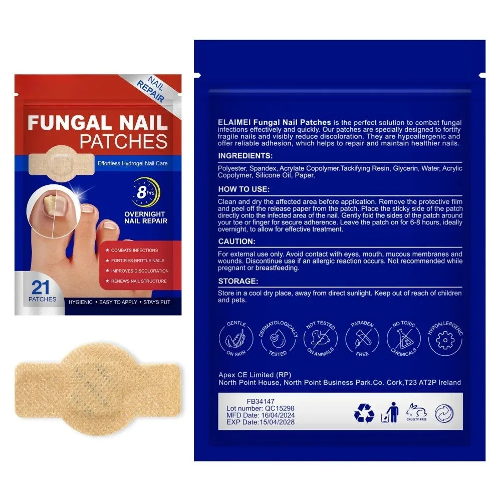 Box of Elaimei Fungal Nail Patches for treating infected and fragile nails
