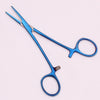 A pair of professional stainless steel pet forceps with fine tips and ring handles.