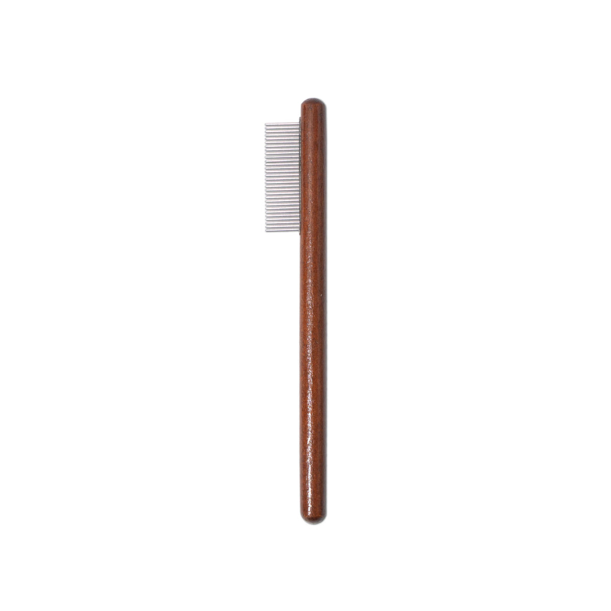 Holz-Kamm mit Metallzähnen zur Reinigung von Gesicht und Haaren.