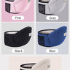 Farbansicht der verstellbaren Babytrage-Hüftgurte in rosa, grau, schwarz, blau und beige.