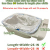 Diagram showing the required length plus width of a litter box for proper fit, with a measurement limit of 26 inches.