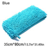 A bright blue ultra-absorbent chenille pet bath towel for dogs and cats.