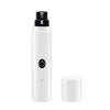 A white quiet rechargeable pet nail grinder with a black cap and cylindrical body.