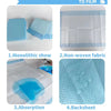 Diverses formes de tapis d'entraînement pour animaux ultra-absorbants : modèle monolithique, tissu non tissé, test d'absorpti