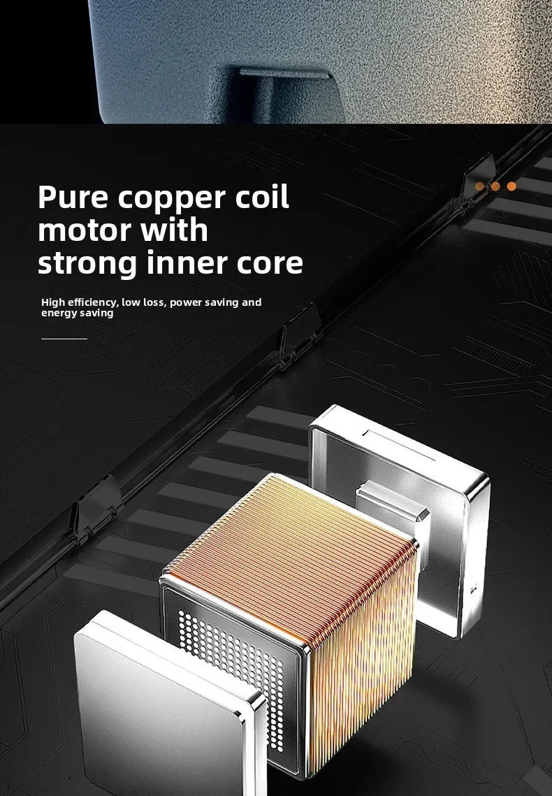 A close-up view of a pure copper coil motor with a strong inner core used in an aquarium or pond oxygen pump.