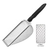 Stainless steel pet poop shovel with a mesh screen for cleaning terrariums