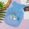 Light blue breathable mesh pet vest featuring a cartoon whale and star print
