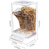 Mangeoire à oiseaux automatique en plastique transparent avec réservoir de graines et plateau d'alimentation pour perruches
