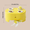 Yellow interactive whack-a-mole cat toy with a rotating base and feathers