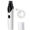 A white electric nail grinder for pets with a black pump and coiled cord.