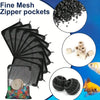 A collection of fine mesh zipper pockets and reusable filter bags for aquarium filtration media.