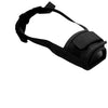 Black adjustable soft dog muzzle for training