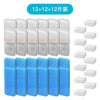 A set of replacement filters and sponges for a cat water fountain, including 12+12+12 pieces of filters and blue sponges.
