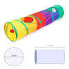 Buntes, zylindrisches Tiertunnel mit mehreren farbigen Abschnitten zum Indoor- oder Outdoor-Spiel.