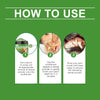 How to use instructions for dental powder for dogs showing steps 1, 2, and 3