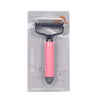 A pink and black universal stainless steel pet detangling comb packaged for professional beauty supplies.