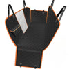 Funda para asiento de coche impermeable naranja para perro con protector de hamaca de malla y tela negra