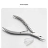 A silver precision stainless steel cuticle nipper is displayed on a white background.