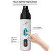 Botella de limadora eléctrica para uñas de mascota de doble regulación blanco y negro con luz indicadora.