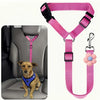Harnais pour chien avec la ceinture de sécurité rose et noire