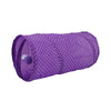Purple collapsible cat tunnel play tube with a ball