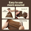 Hands demonstrate the easy tear-off and strong durability of brown biodegradable dog poop bags.