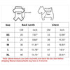 Size chart showing measurements for a lace pet dress for dogs and cats including back length and chest size.