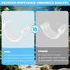 Comparison of two white 3D printed floating betta hammocks for aquarium decor.