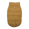 Veste en polaire imperméable et matelassée beige pour chiens et chats.