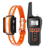 Collier en écorce orange et argent avec dispositif à commande pour l'entraînement du chien