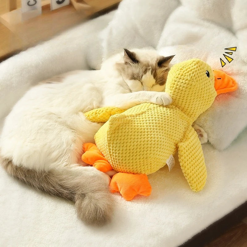 Plush Duck Dog Chew Toy for Small to Large Dogs