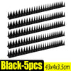 Black 5-piece set of bendable outdoor bird and pest repellent spikes