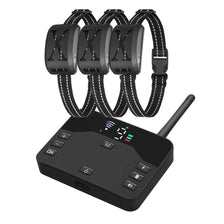 A black dual function dog training collar with a remote trainer and electric fence component.