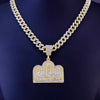 Collar de baño de oro con cadena y colgante medallón Última Cena.