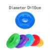 A collection of colorful, spiky squeaky dog chew toys with a diameter of 10cm.