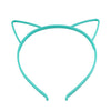 A teal cat ear headband for girls and kids.