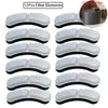 Twelve replacement filter elements for pet water fountains shown in various shapes and sizes.