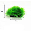 A dense, bright green artificial plant used for fish tank decor, measuring 6cm high and 7cm wide.