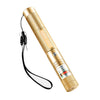 Goldfarbiger tragbarer LED-Laserzeiger-Trainingstableter diagonal vor weißem Hintergrund.