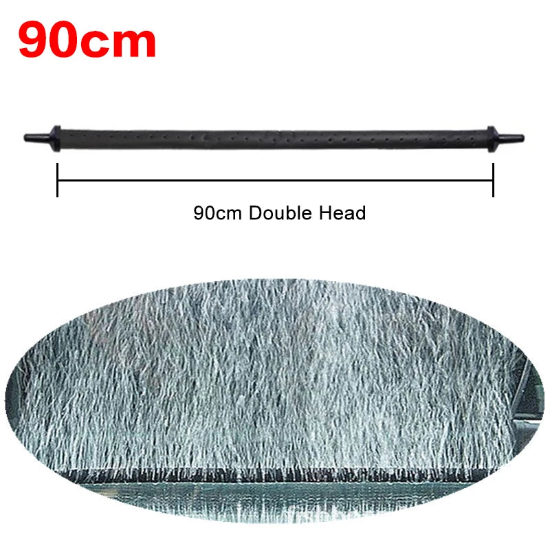 A black aquarium air tube aerator with a 90cm length and a double head.