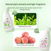 A white spray bottle of natural plant extracts and light fragrance for pet odor removal, featuring green tea and peach scents